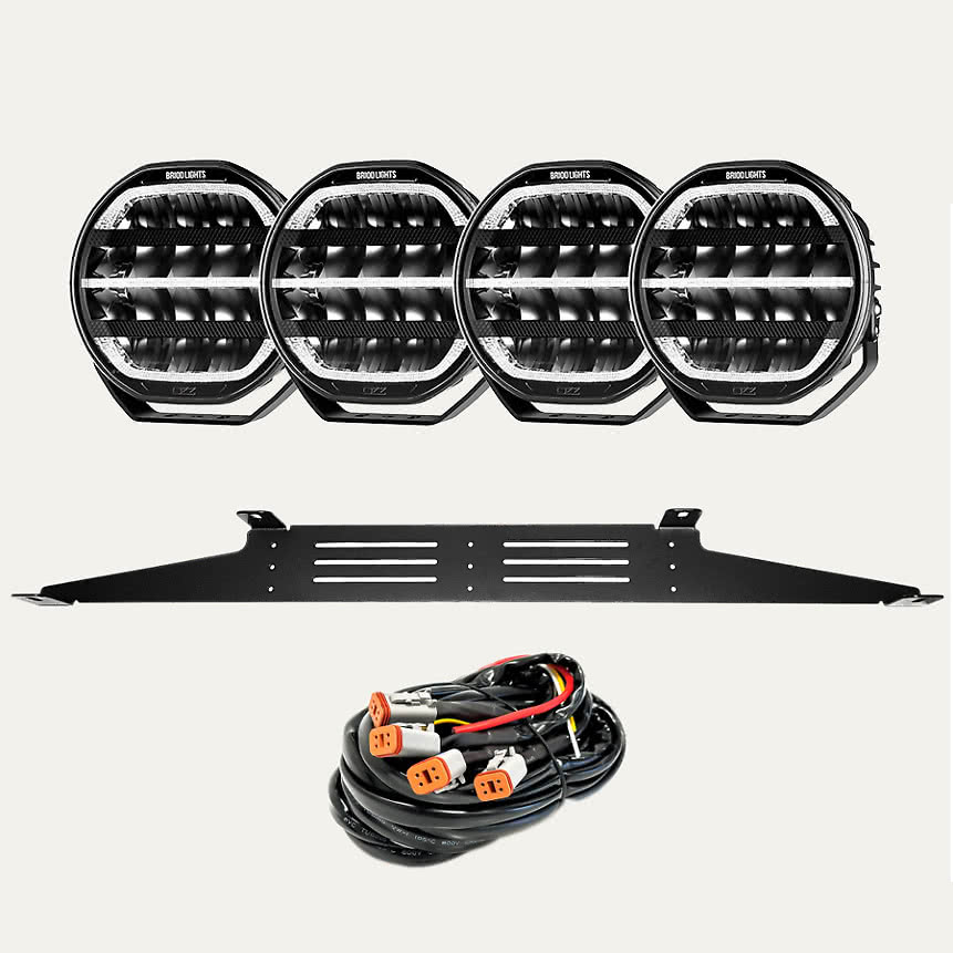OZZ 9″ BLACK 4-PACK WITH DYNAMIC STARTUP POSITION LIGHT