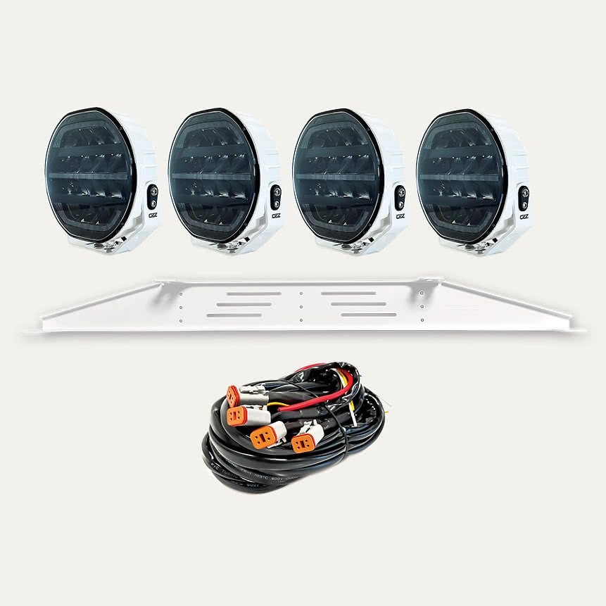 OZZ 9” vit 4-pack med dynamiskt positionsljus
