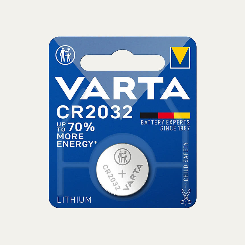 Varta batteri litium CR2032 3V 1-pinpack