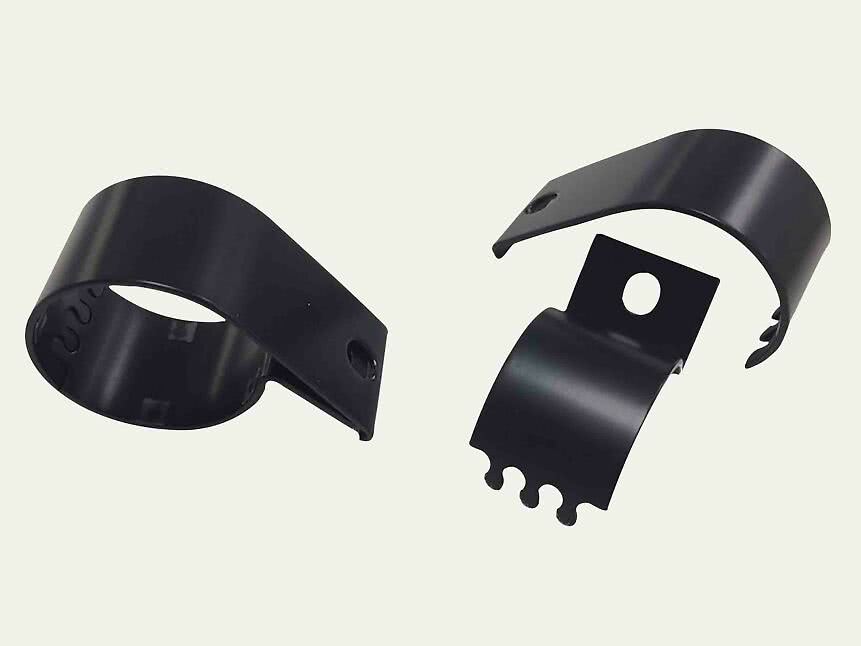 Lazer Horisontell rörklämma 76 mm svart utan Lazer logo