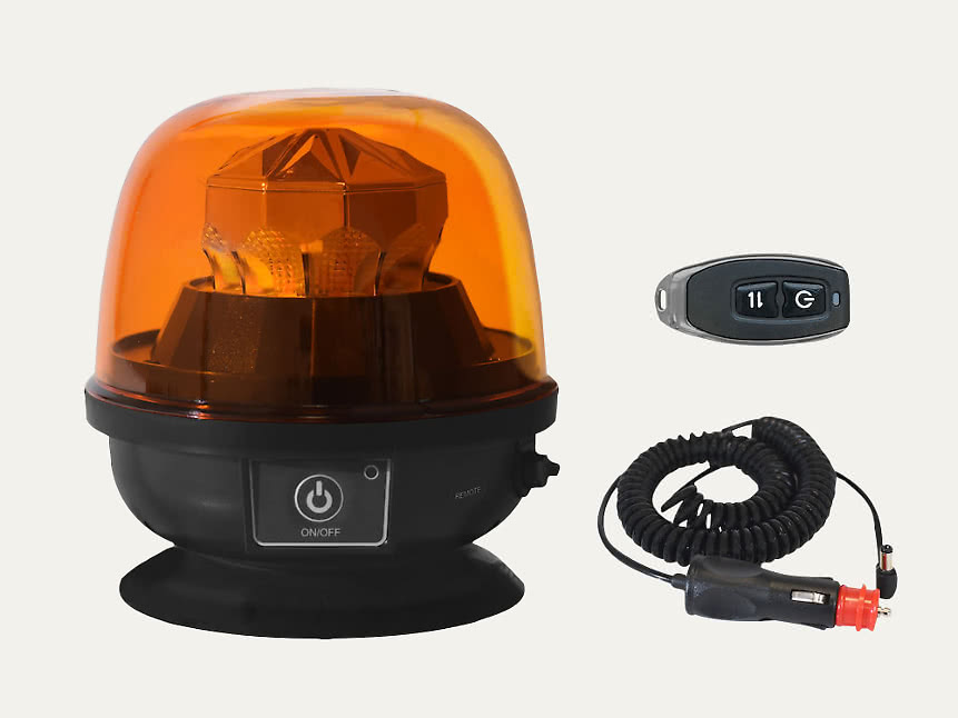 BriodLights Roterande varningsljus Batteri Fjärrkontroll kabel