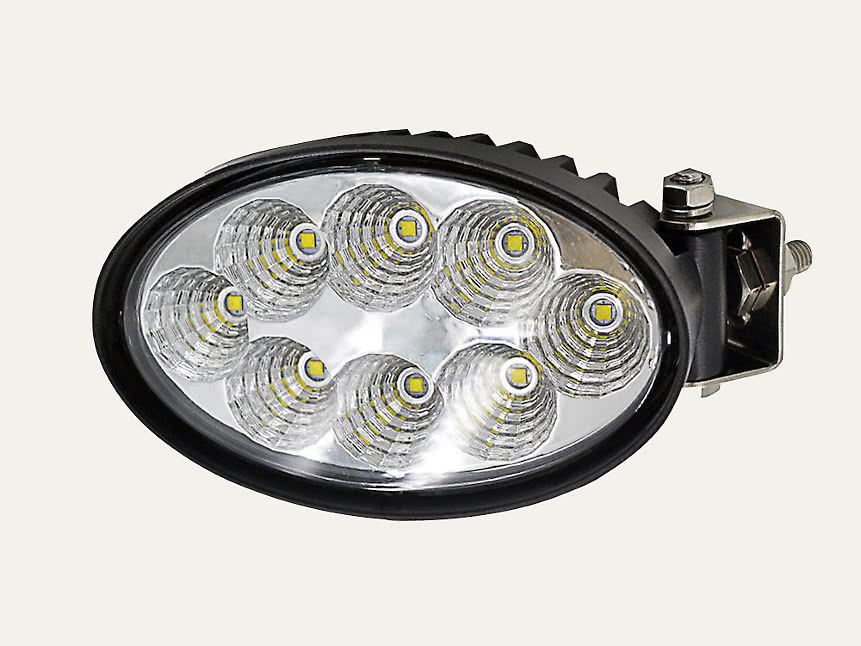 BriodLights Faro da lavoro ovale con supporto laterale girevole 4000 lm