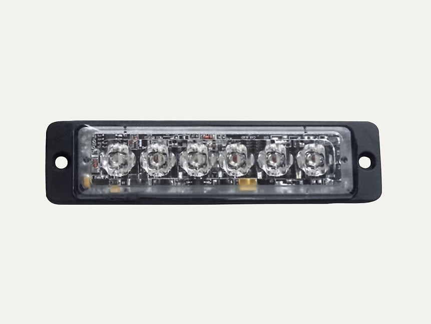 Voyant Slim 12-24 V, 6 LED, jaune, montage en surface R65