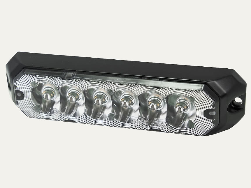 Feux clignotants LED R65 Verre clair 12-36 V, câble ADR 2.5 m, 6 diodes