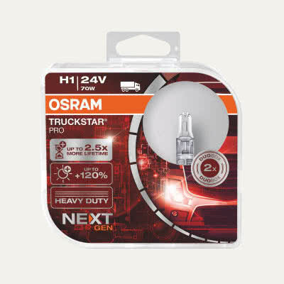 OSRAM TRUCKSTAR PRO H1, halogéneo, duobox