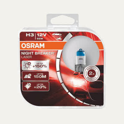 OSRAM NIGHT BREAKER LASER H3 - Caixa rígida