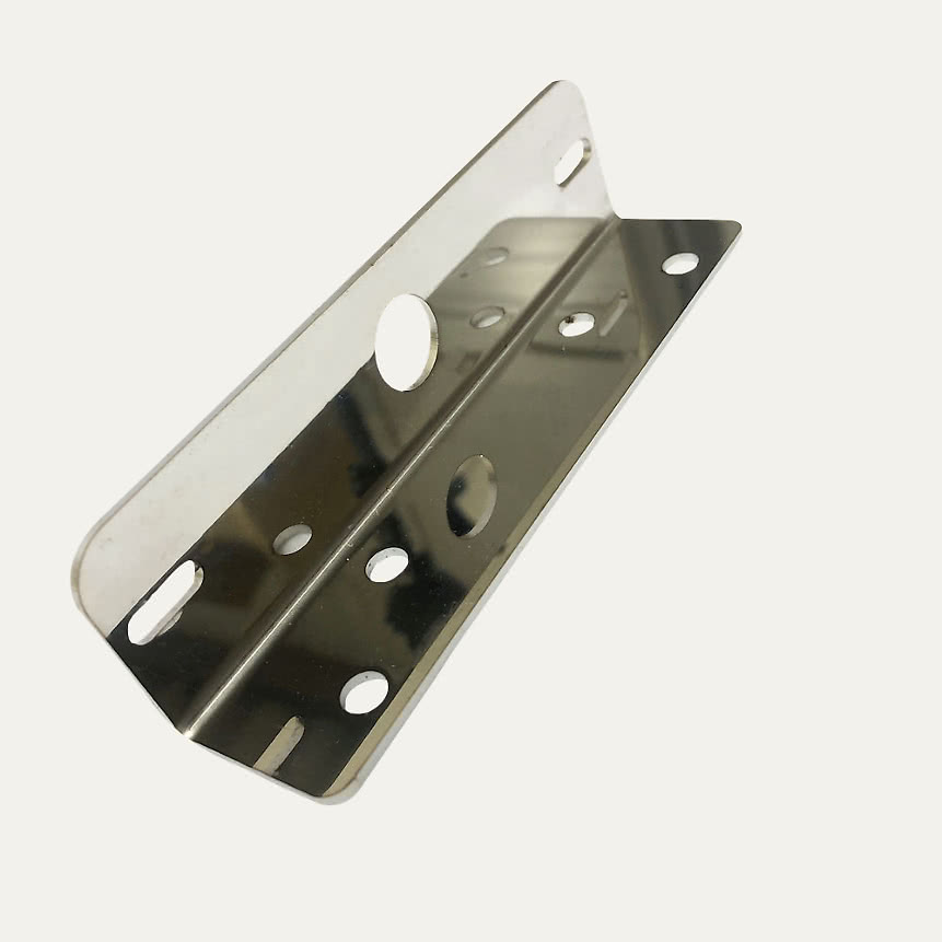 Support de feux clignotants en acier inoxydable 130×30×30 mm