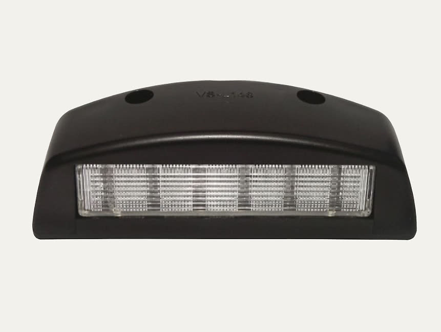 Nummerskyltbelysning LED svart 10-30 V 2,5 m kabel