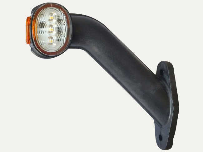 Lumière de position Lucidity LED rouge/blanc/orange droite 12-24V 172 mm câble 5 m