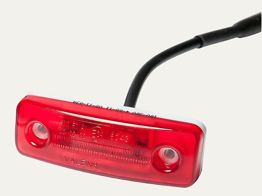Feu de position rouge LED 10-30 V 2,5 m