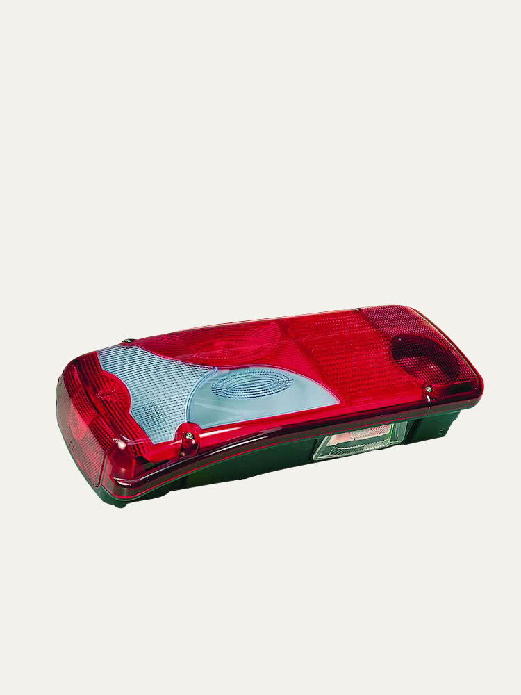 Vignal Rear Light LC8 left with license plate lighting, blue glass