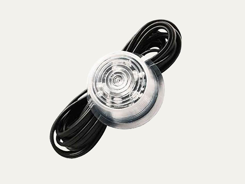 Gylle LED insert red clear glass, E-marked