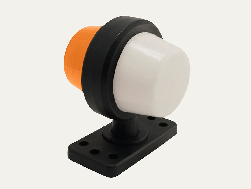 Gylle Positionslampa Vit/Orange kort arm