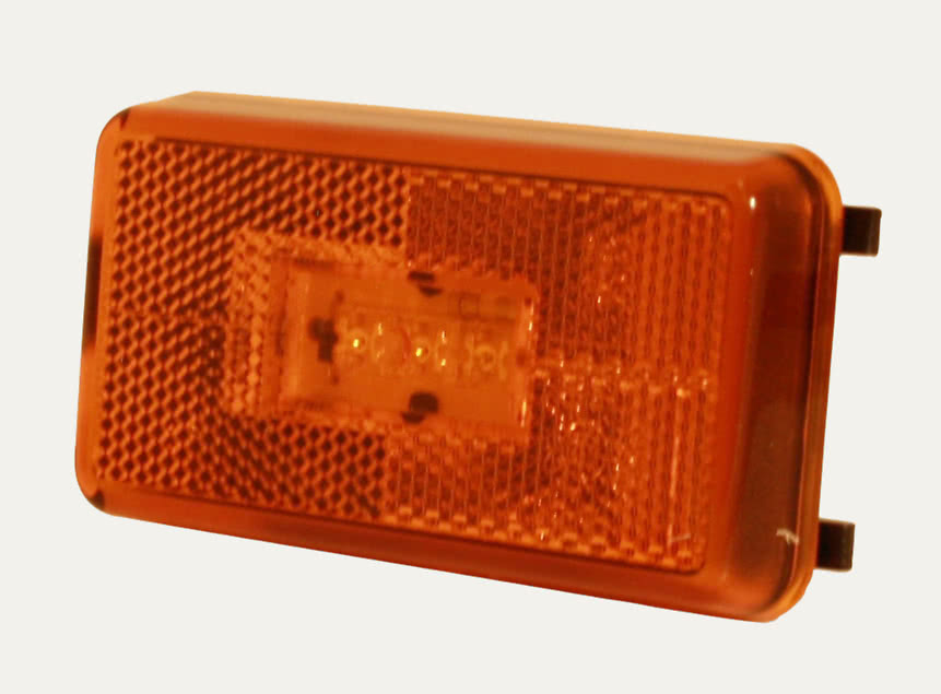 Side Marker Orange Clip Mount 3 LEDs