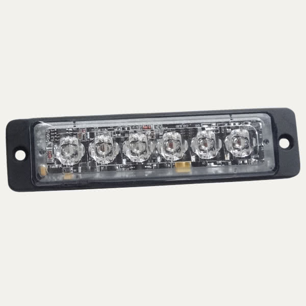 Lumière Clignotante Slim Rouge Flextra, 12-24V, 6 LED