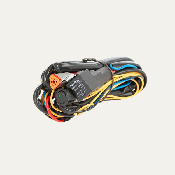 Extraljuskablage för ett 1 lampa med 3-polig DT kontakt med Relä 24V