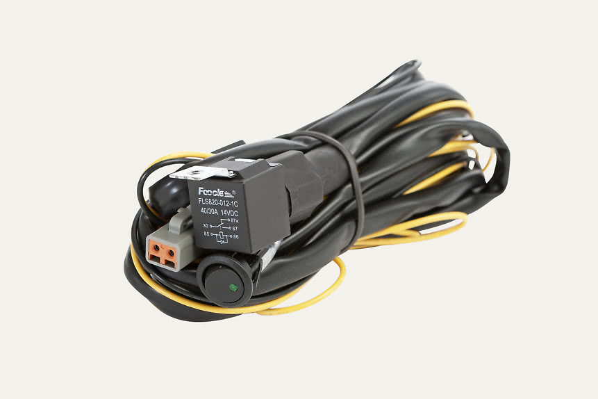 Extraljuskablage Med Relä 12V 300W Med 1St 2-Pol Dtp-Kontakt