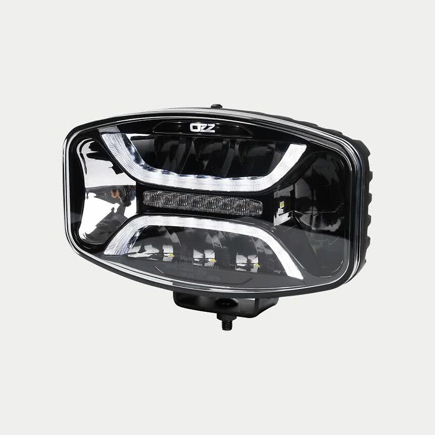 OZZ X01 P LED extraljus oval 245 mm svart