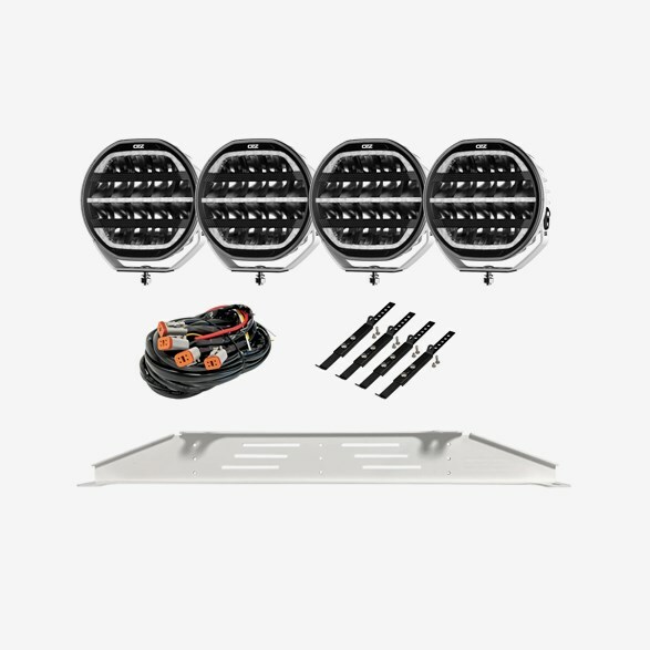OZZ XR2 P7" Vit 4-Pack ExtraljusKit - För Bil Med Radar