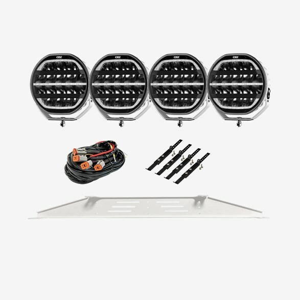 OZZ XR2 P9" Svart 4-Pack ExtraljusKit - För Bil Med Radar