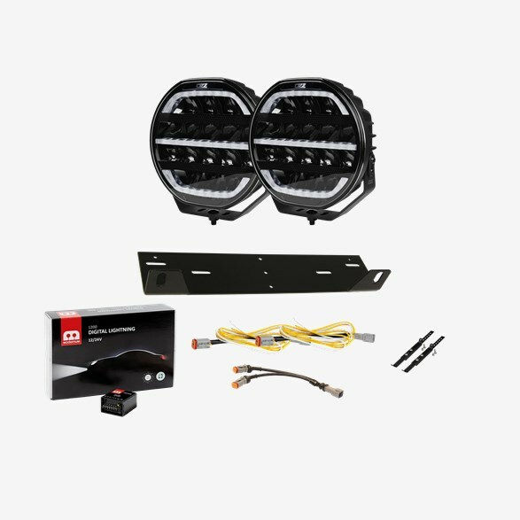 OZZ XR2 P7″ Black 2-Pack Driving Lights Kit - With Digital Lighting