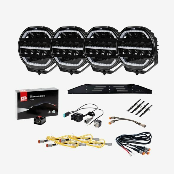 OZZ XR2 P7″ Black 4-Pack Driving Lights Kit - For cars with radar - With Digital Lighting