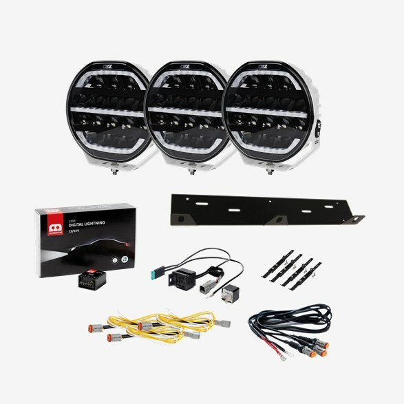 OZZ XR2 P7" Vit 3-Pack ExtraljusKit - Med Digital Lighting