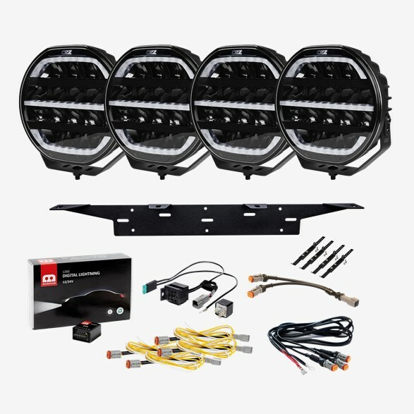 OZZ XR2 P9″ Black 4-Pack Driving Lights Kit - With Digital Lighting