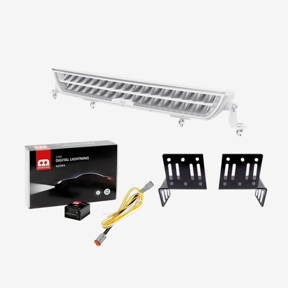 OZZ DRB1 P20" Vit Ljusrampskit - Med Digital Lighting