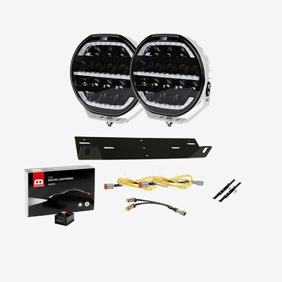 OZZ XR2 P9″ White 2-Pack Driving Lights Kit - With Digital Lighting