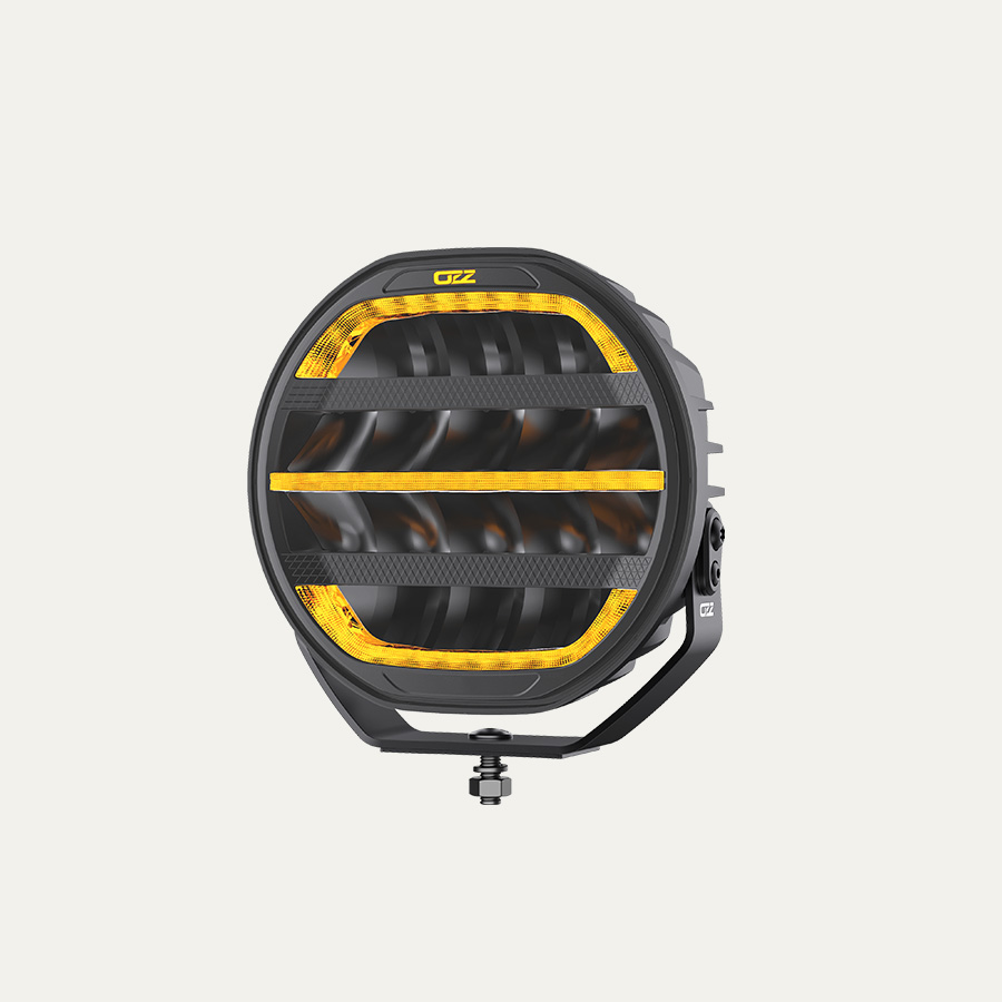 OZZ XR3 P9" 65 LED extraljus med integrerad varningslampa svart