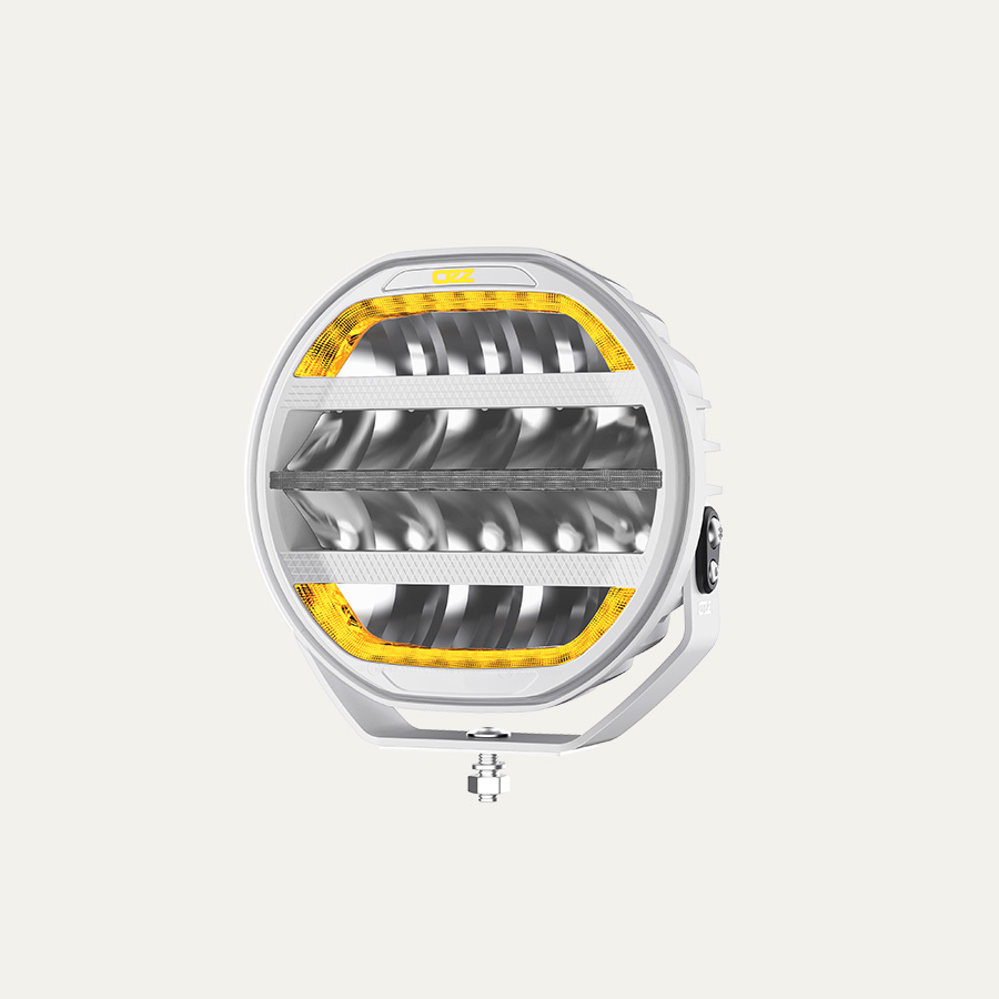 OZZ XR3 P9" 65 LED extraljus med integrerad varningslampa vit