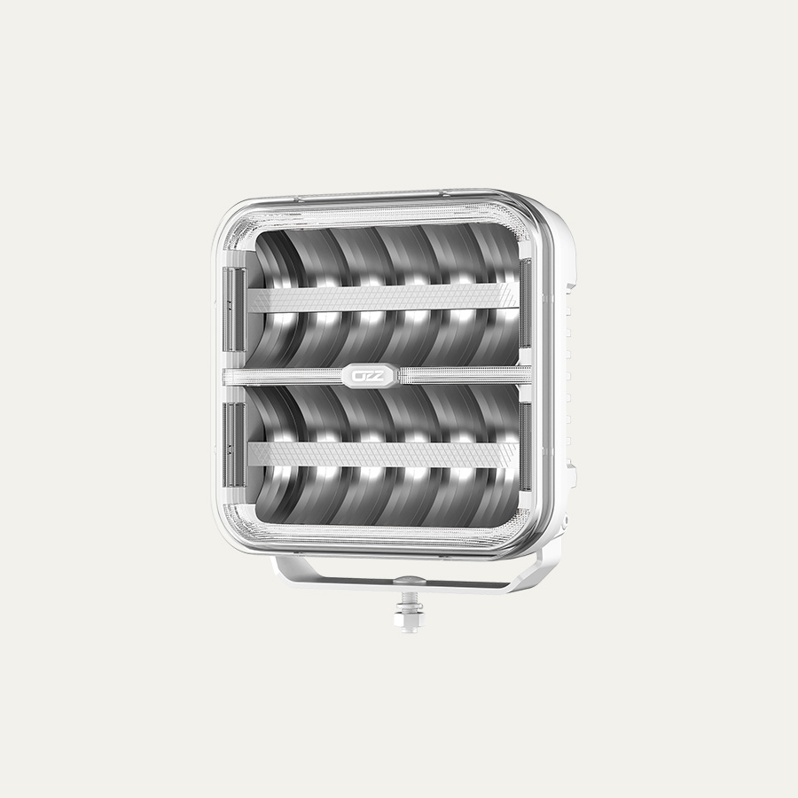OZZ SQR 9" LED-extraljus - Vit