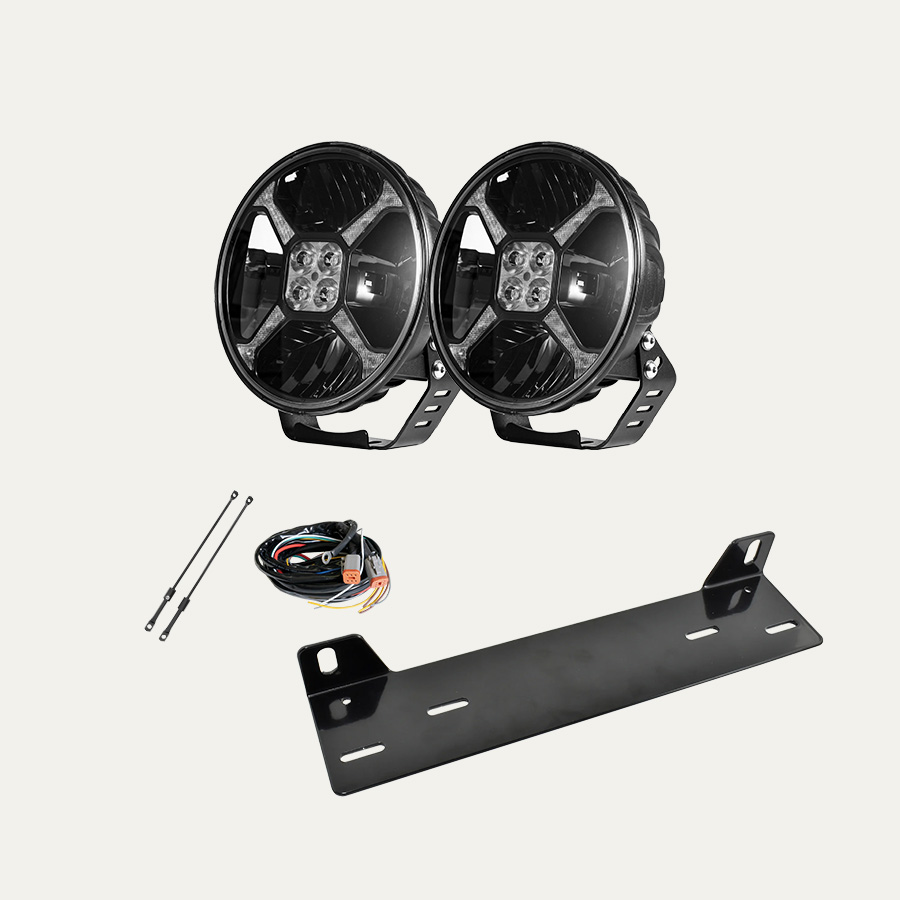 Nordeye Lights - Drive no.1 LED 2-pack extraljuskit med integrerat varningsljus
