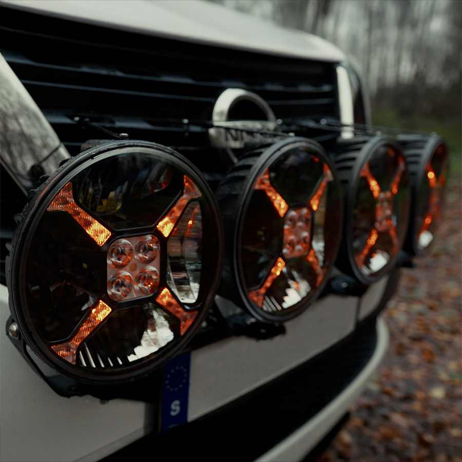 Nordeye lights - Drive no.1 LED 4-pack extraljuskit med integrerat varningsljus - Bild 11